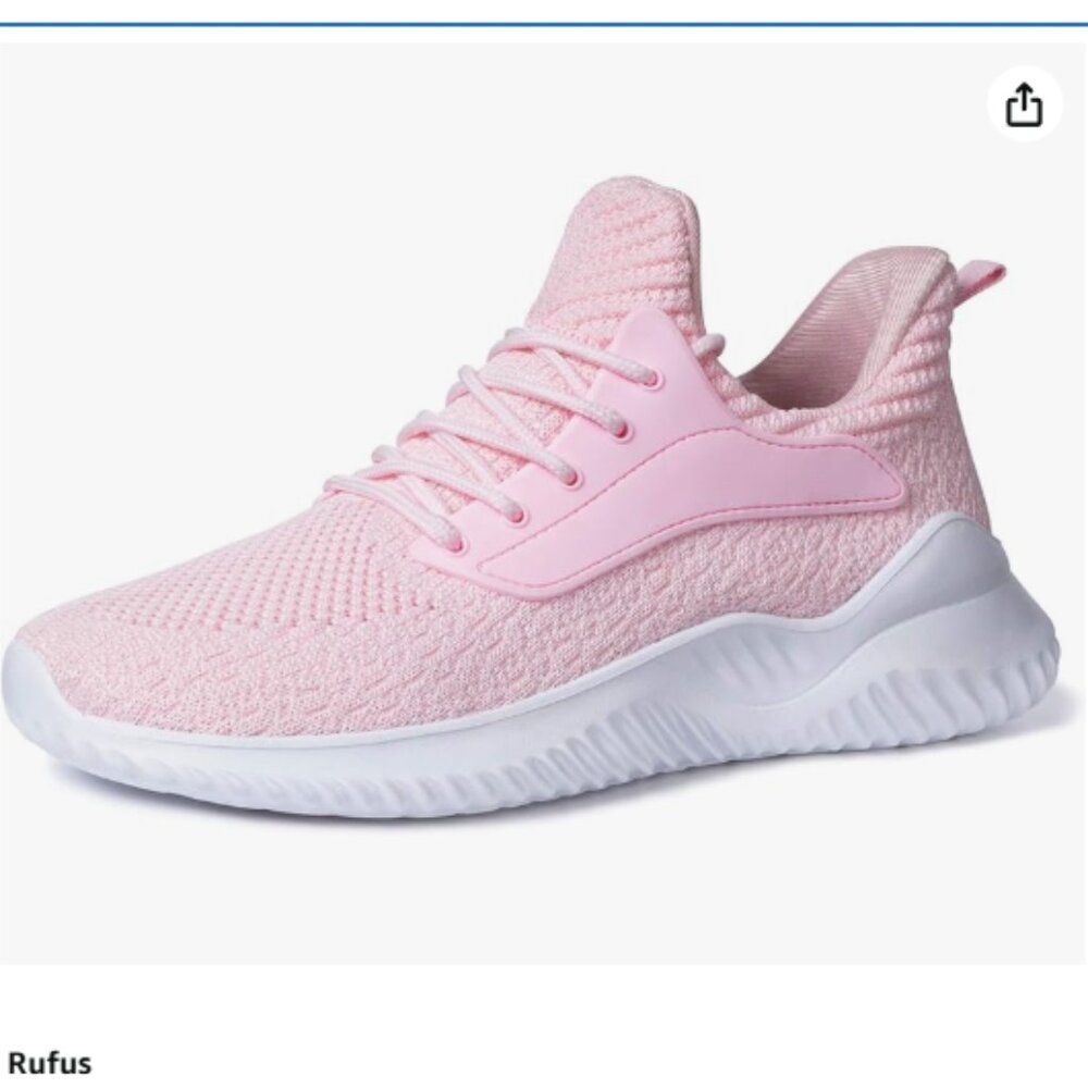 Pink slip on walking sneaker